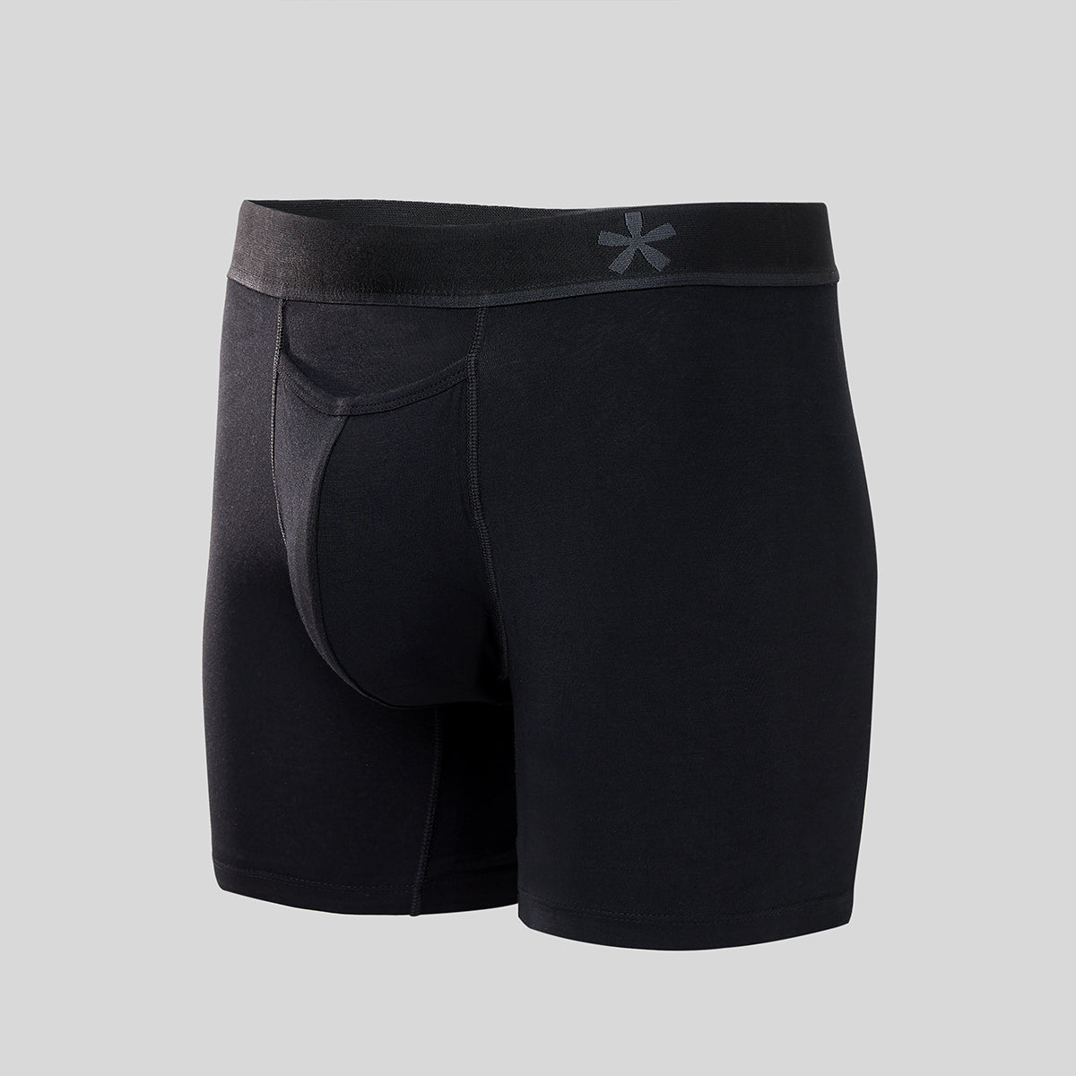 Mens Underwear Boxer Briefs Pack Boxers Underpants Solid Black L 1-Pack