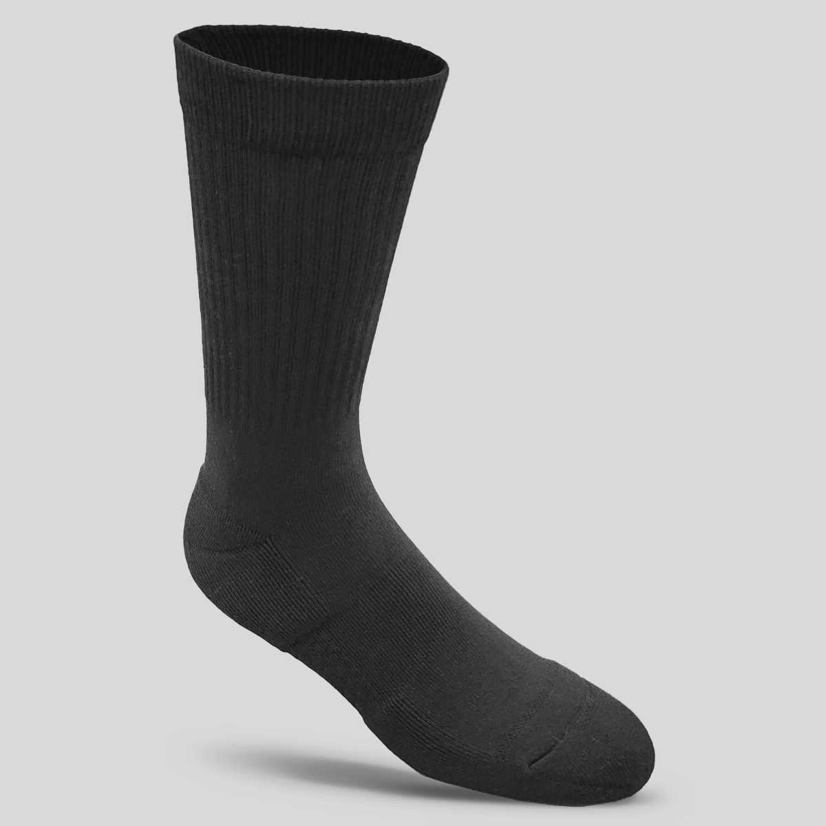 Black Crew Socks Manmade
