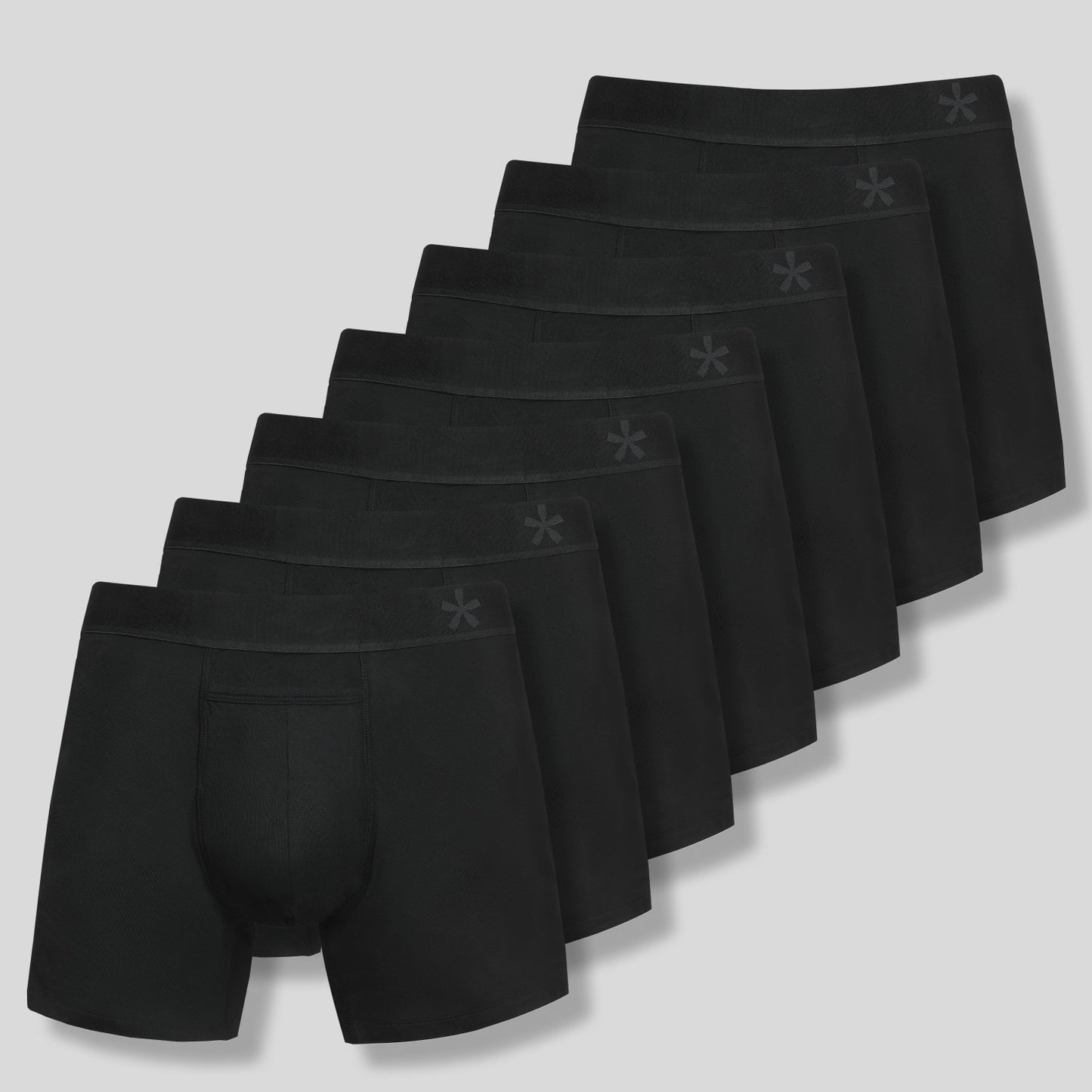 Crazy Cool Underwear® Cotton Mens Boxer Briefs Underwear 3-Pack Set Plain  Black