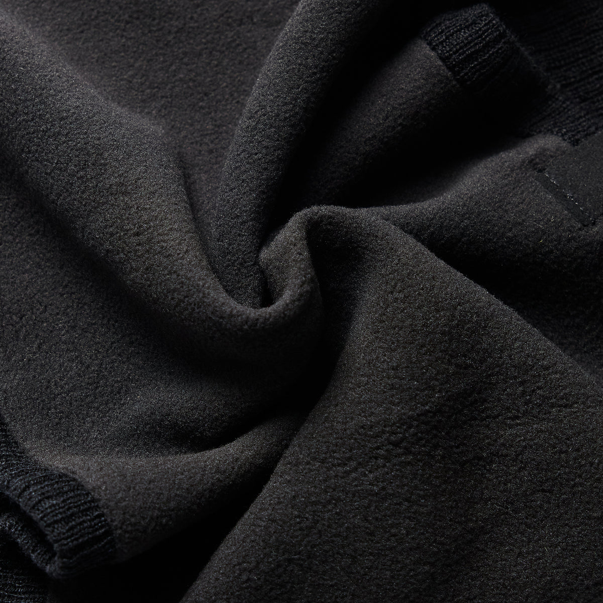 Close up of the soft fleece lining.