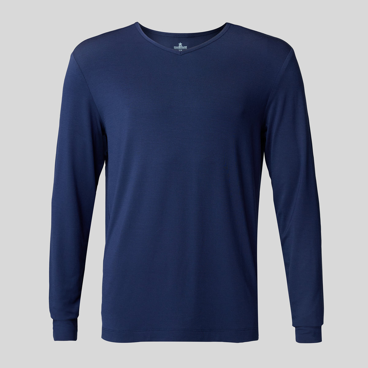Blue Manmade long sleeve Pajama top.
