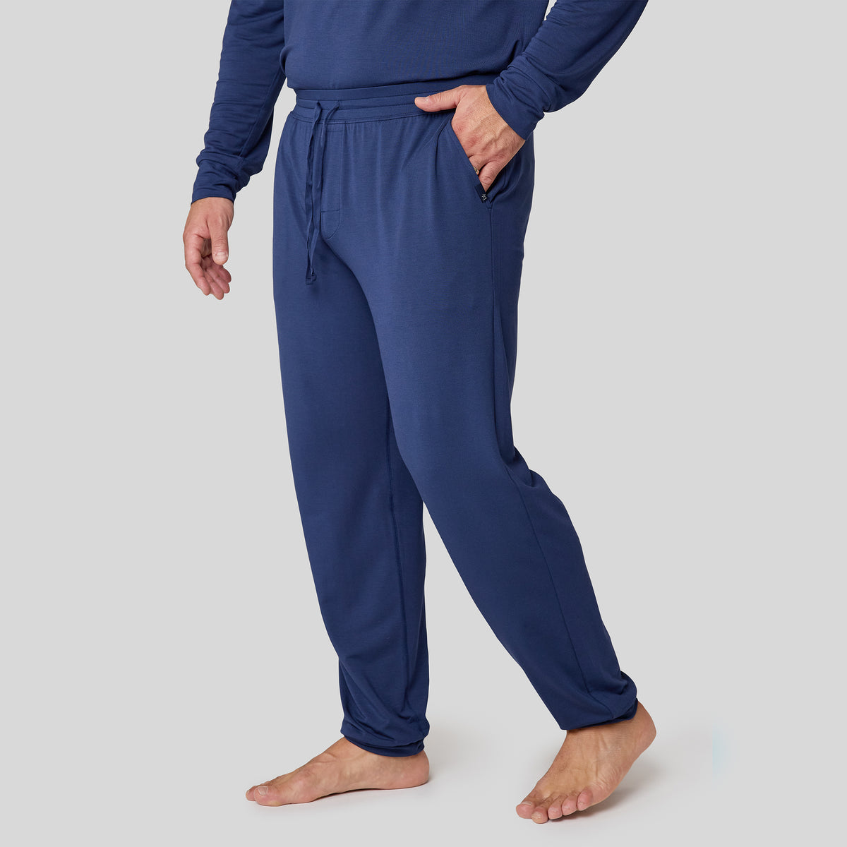 Front fit of the blue Manmade Pajama Set.
