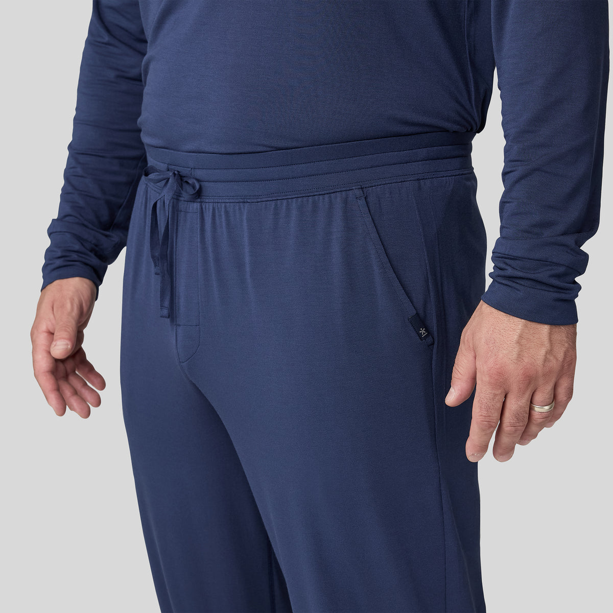 Close up of the Pajama pants waistband.